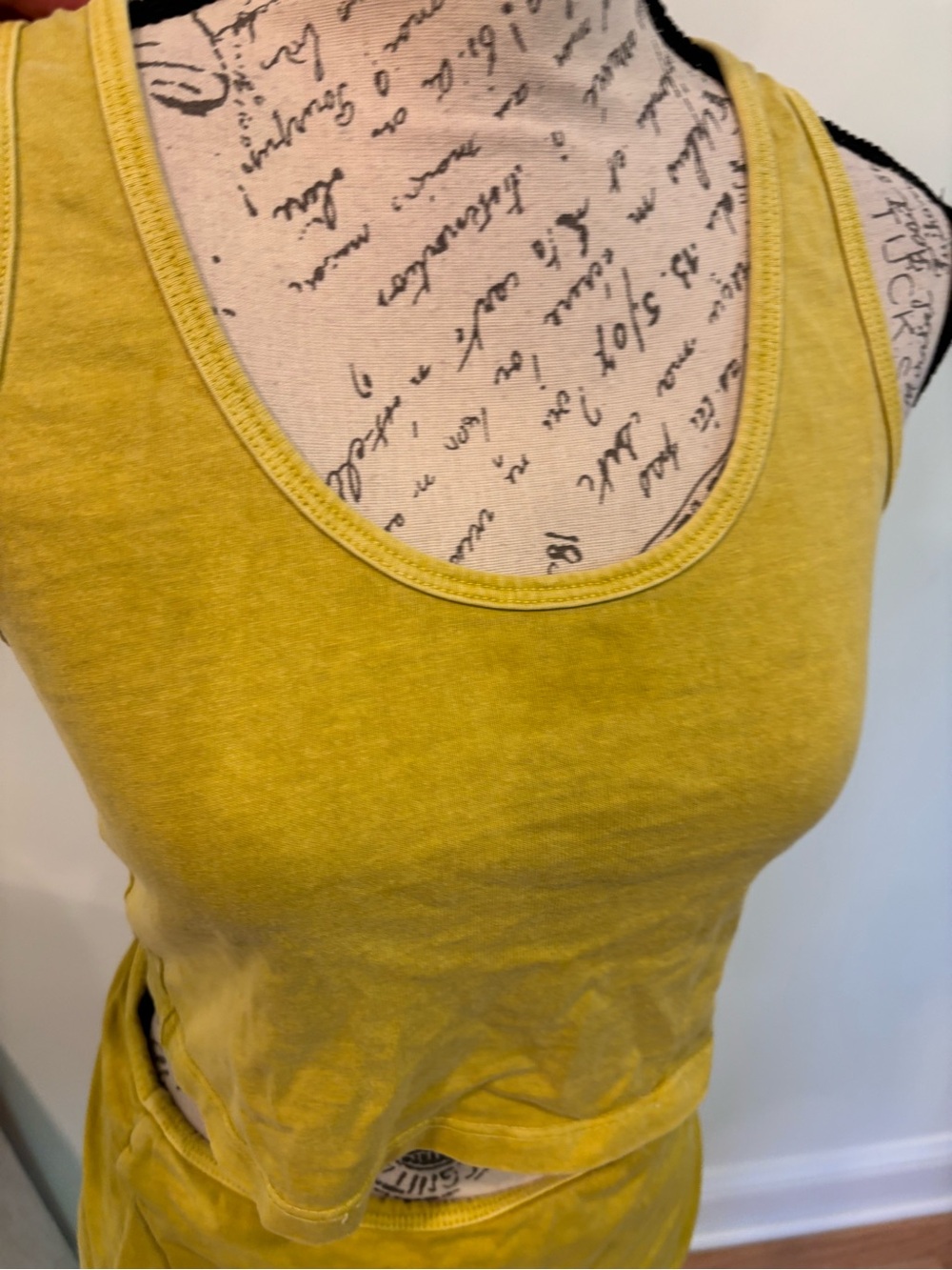 Les Tien Kerry Crop Tank & wrap skirt set in electric dijon color size XS - Picture 6 of 15